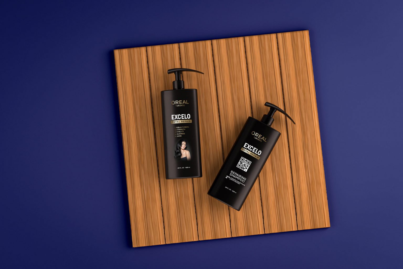 Free Pump Spray Black Shampoo Bottle Mockup