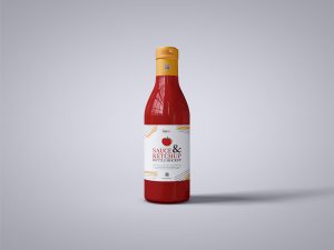Free Sauce And Ketchup Bottle Mockup