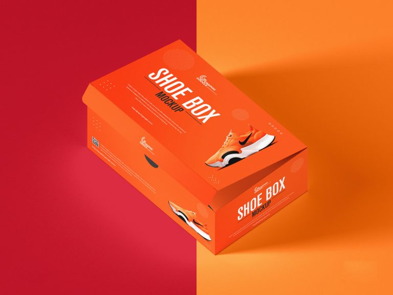 Free Shoe Box Mockup