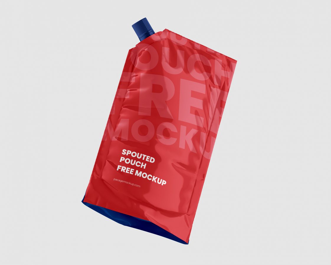 3 Free Stand Up Spouted Doypack Pouch Mockup set - PacageMockup