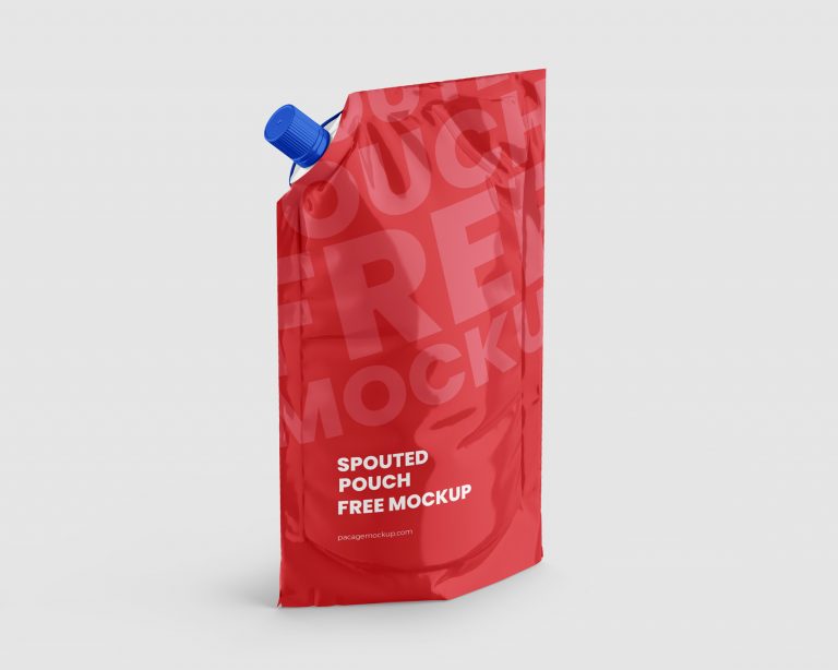 Free Stand Up Spouted Doypack Pouch Mockup set