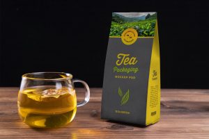 Free Tea Kraft Paper Packaging Mockup
