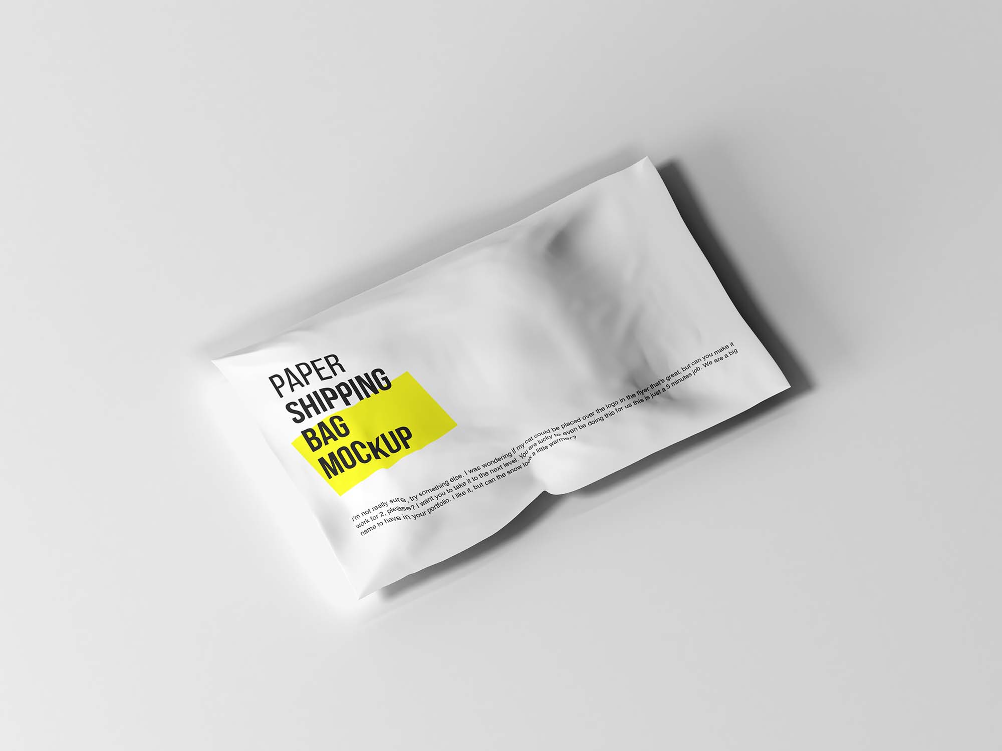 Free Paper Shipping Package Mockup