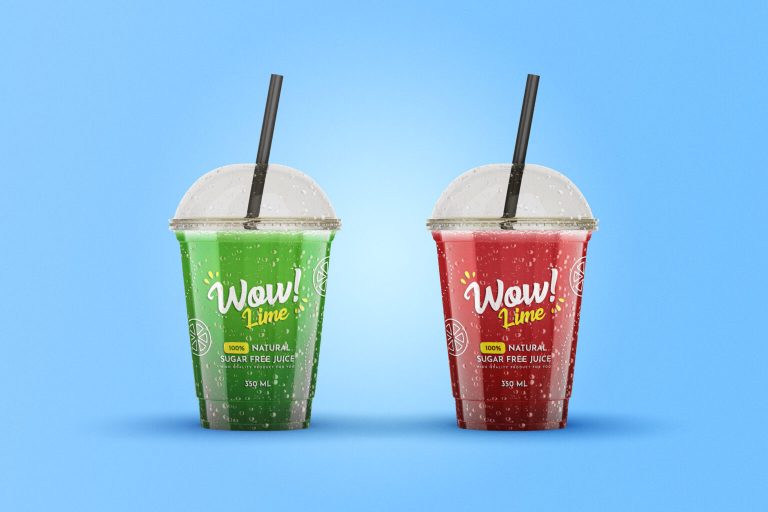 Free Smoothie Cup Mockup