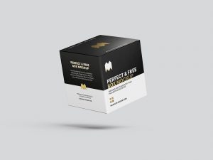 Free Square Box Packaging Mockup