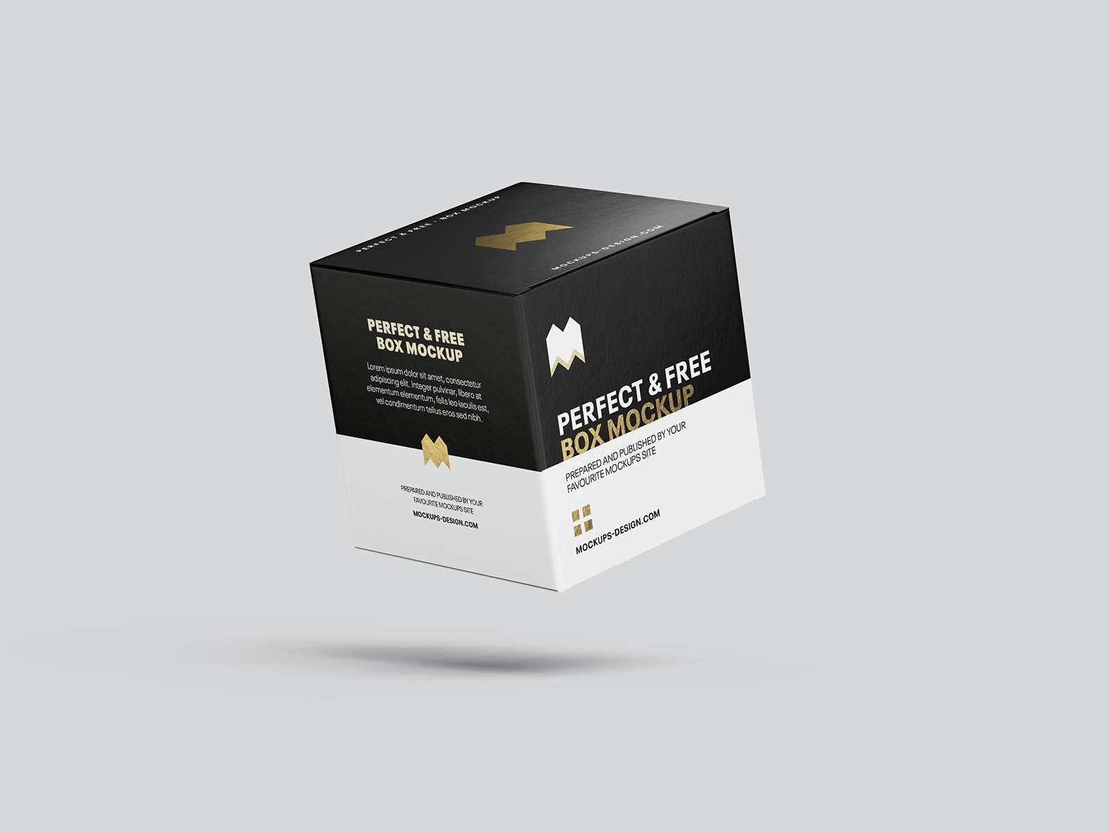 Free Square Box Packaging Mockup