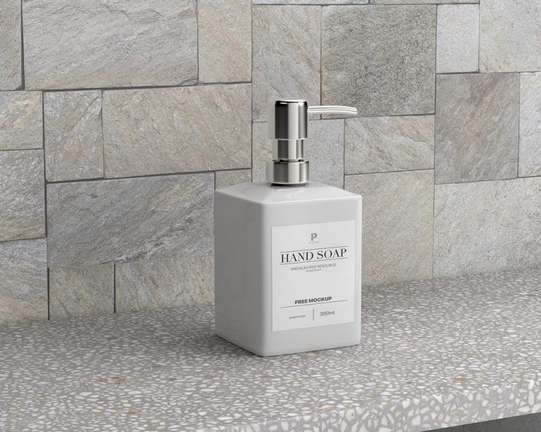 Free Liquid Soap Dispenser Mockup
