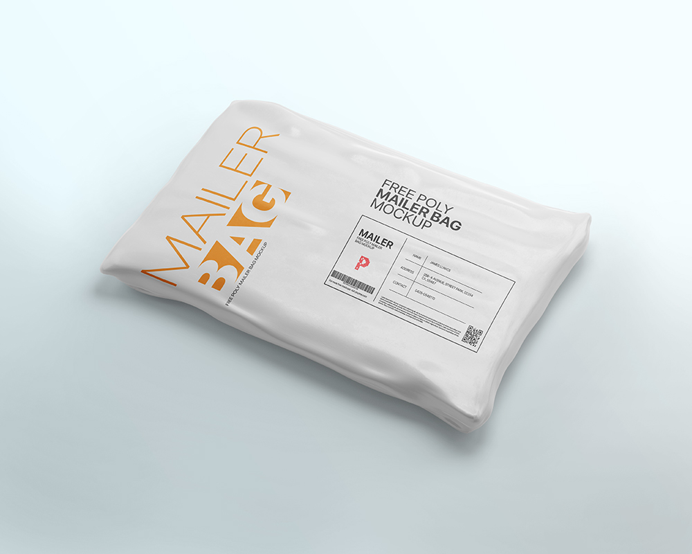 Free Poly Mailer Envelope Bag Mockup
