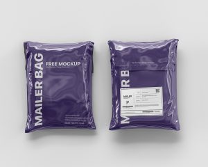 Free Shipping Plastic Bag Mockup