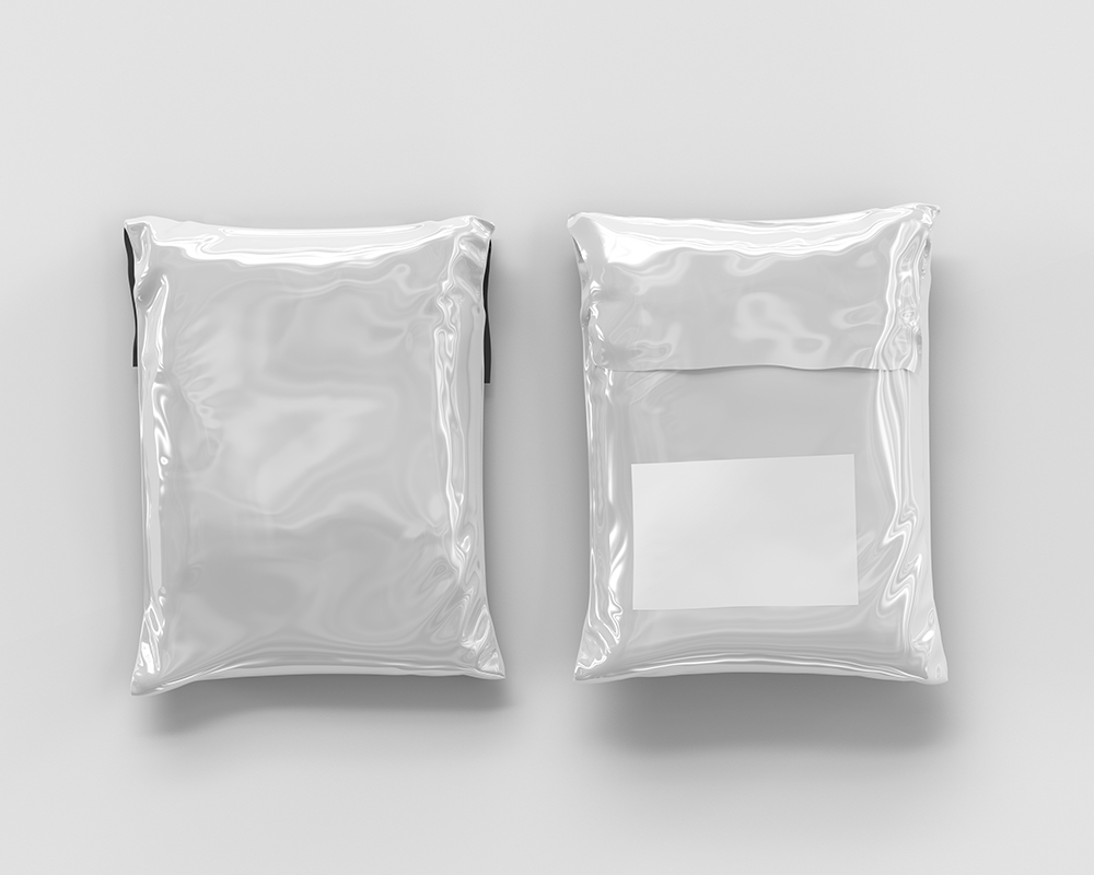 Free Shipping Plastic Bag Mockup