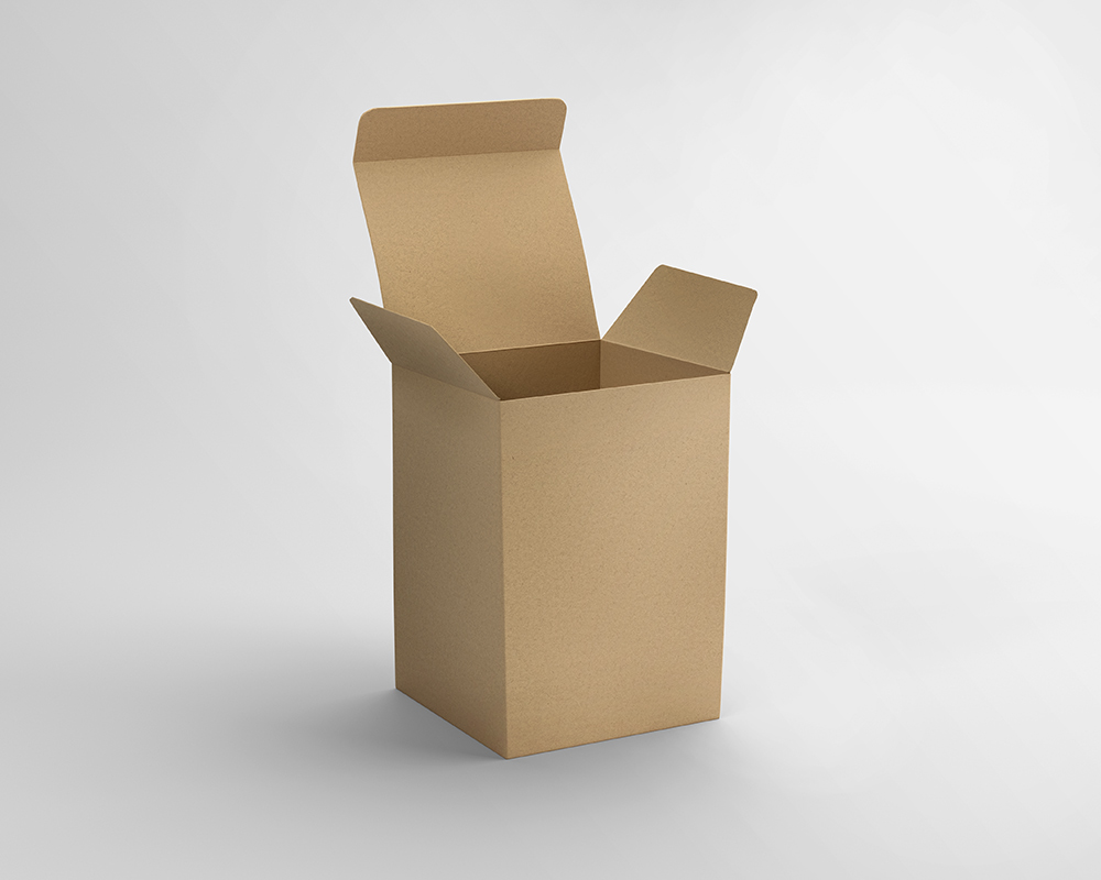Free Natural Kraft Tuck-Top Gift Box Mockup