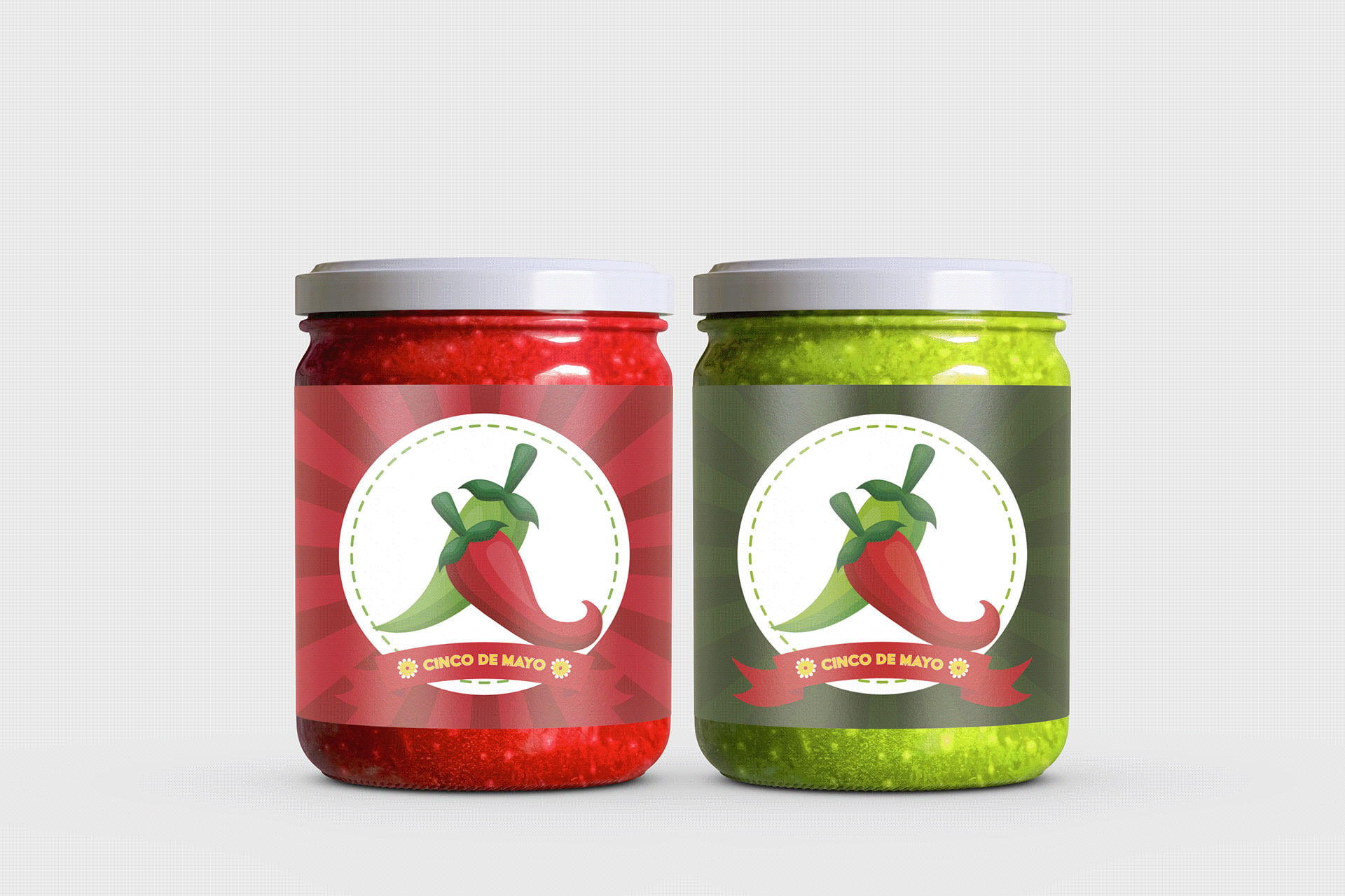5 Free Sauce and Pickle Jars Mockups set Free Package Mockups