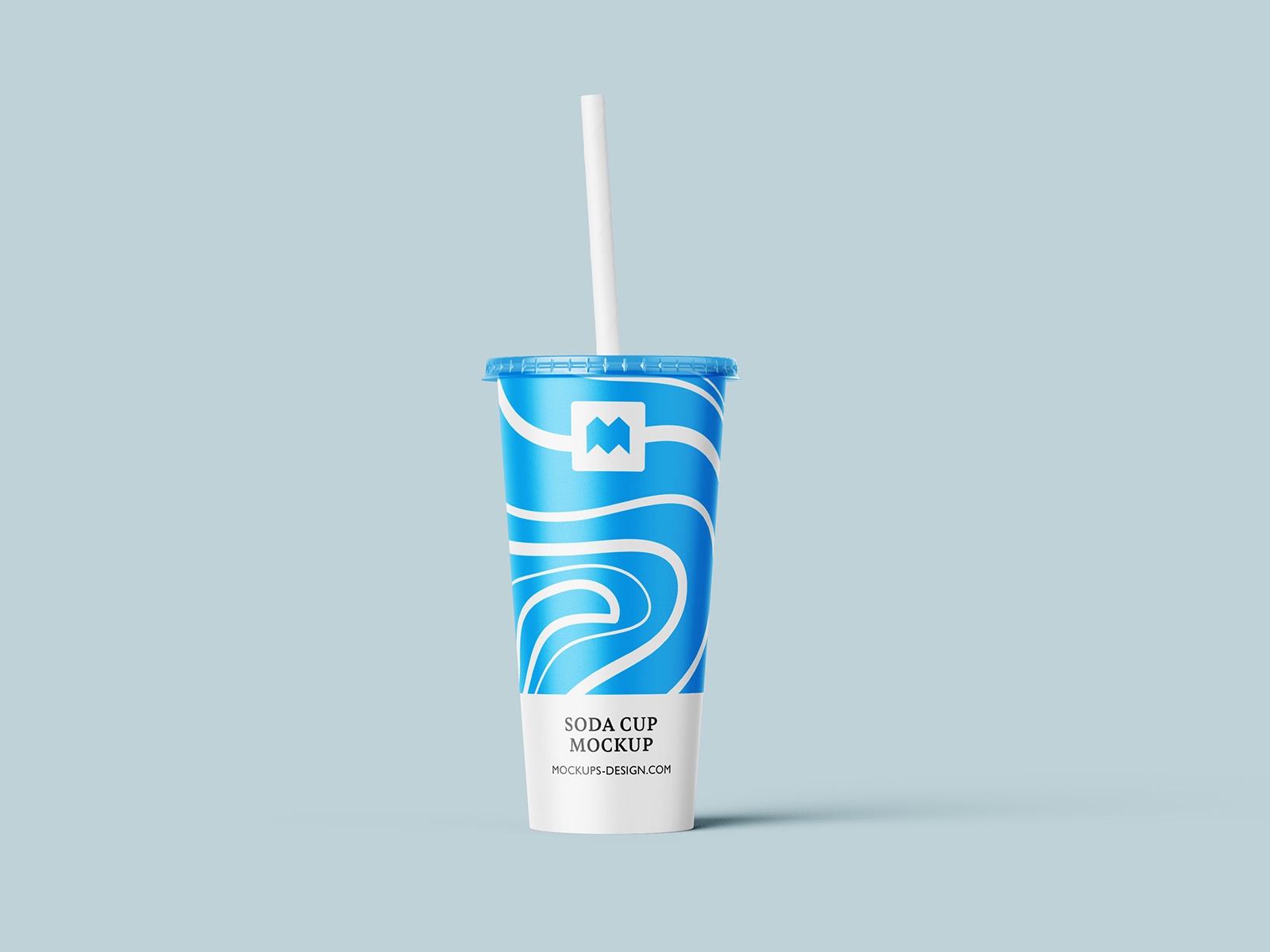 Transparent Plastic Soda Cup With Ice Mockup - Free Download