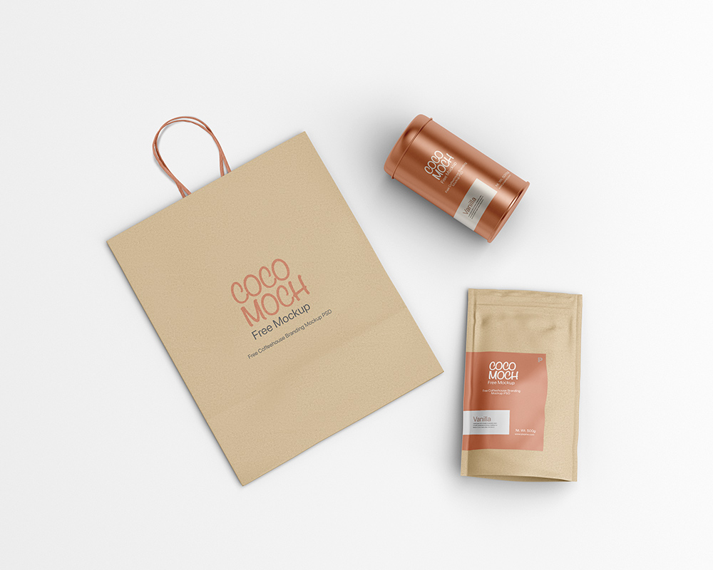 Free Coffeehouse Branding Mockup PSD