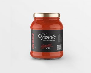 Free Tomato Paste Jar Mockup