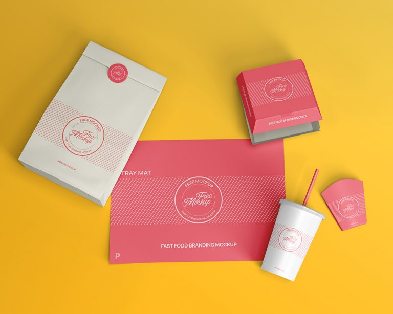 Free Fast Food Branding Mockup
