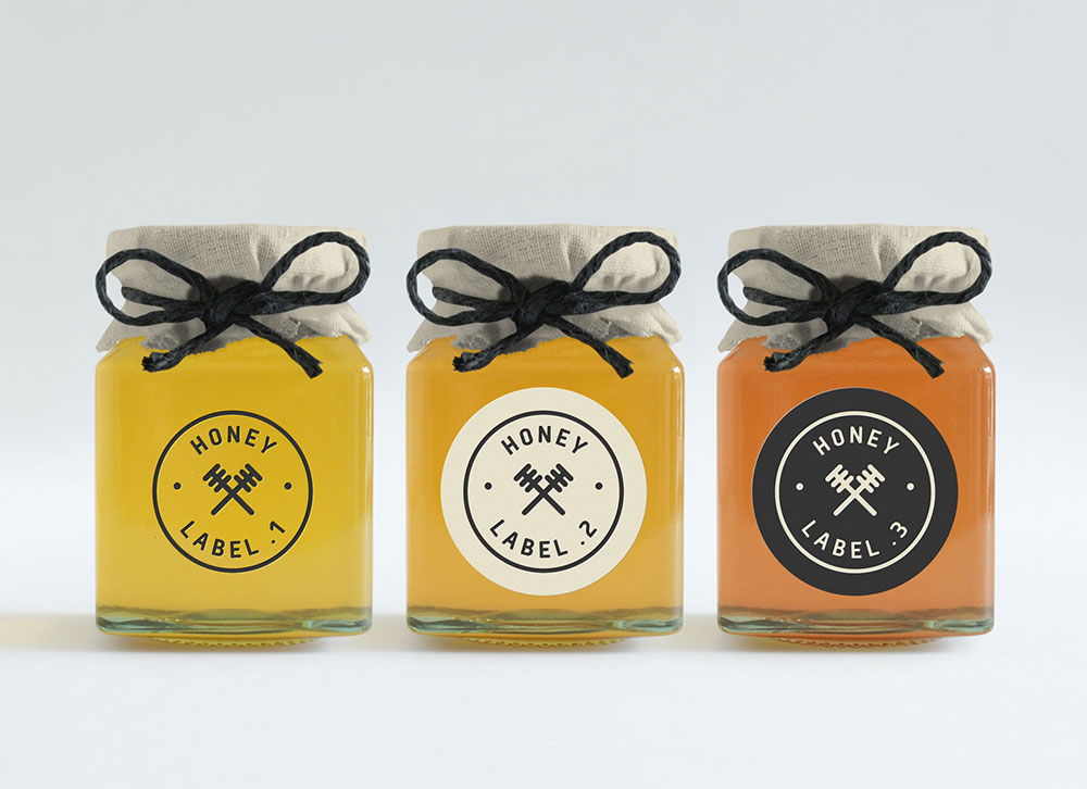 Honey Glass Jar Mockup for Packaging