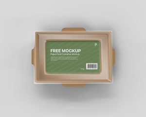 Free Paper Food Container Mockup