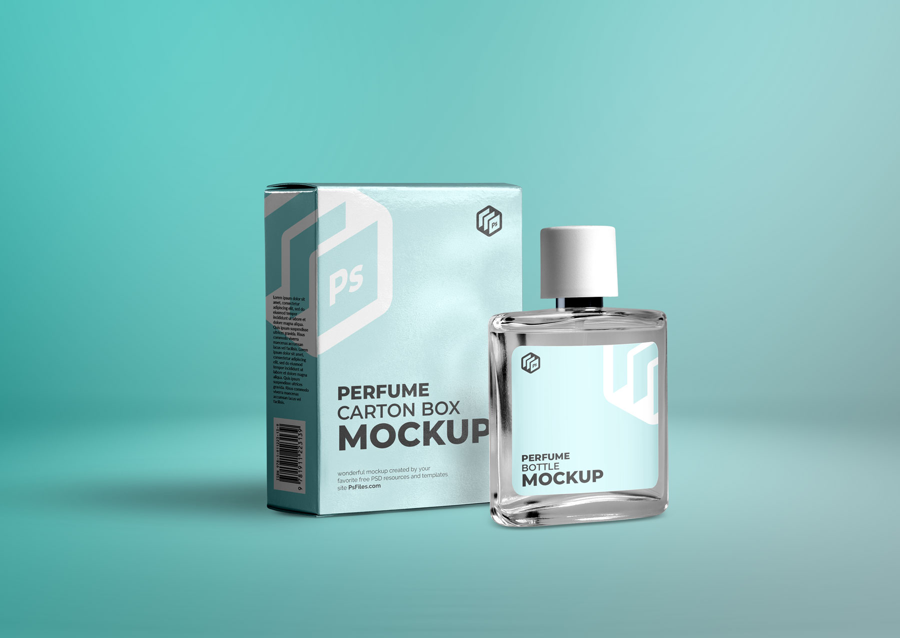 Free Perfume Packaging Bottle and Box Mockup