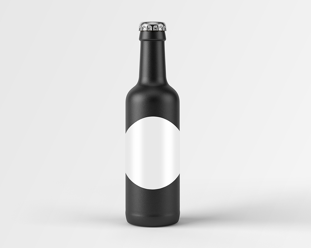 Free Ceramic Beverage Bottle Mockup