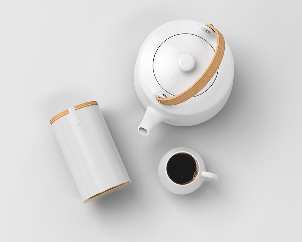 Free Coffee Tin Jar Packaging Mockup PSD