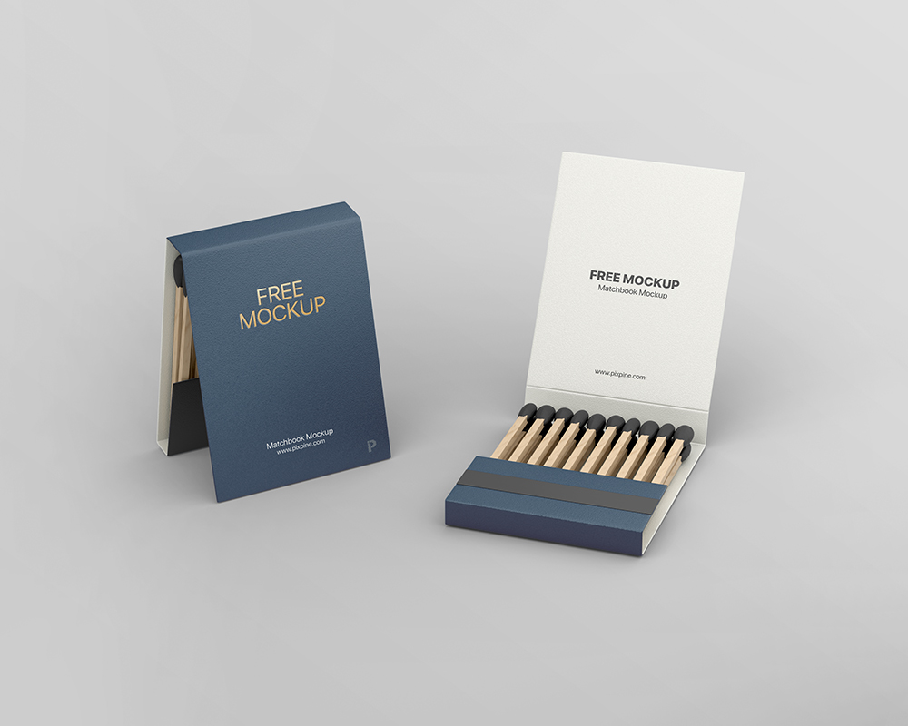 Free Matchbook Mockup