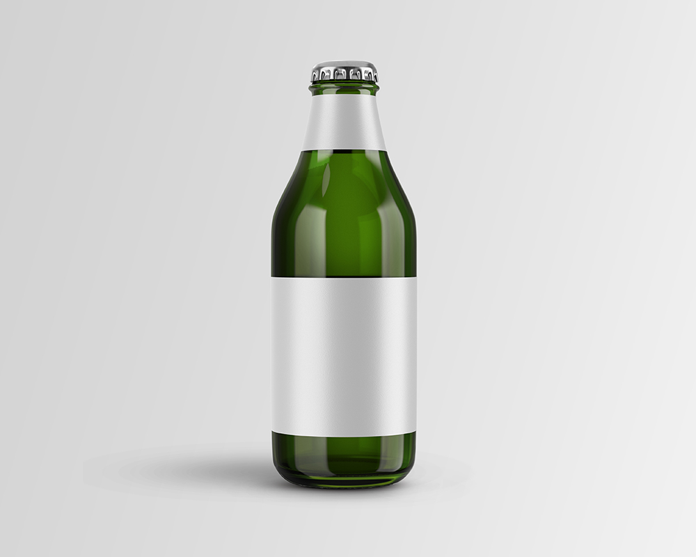 Free Amber Beverage Bottle Mockup