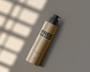 Free Cosmetic Pump Tube Mockup