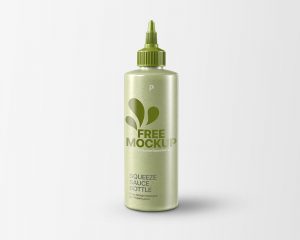 Free Squeeze Sauce Bottle Mockup