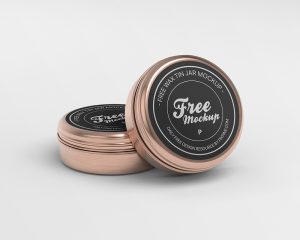 Free Wax Tin Jar Mockup