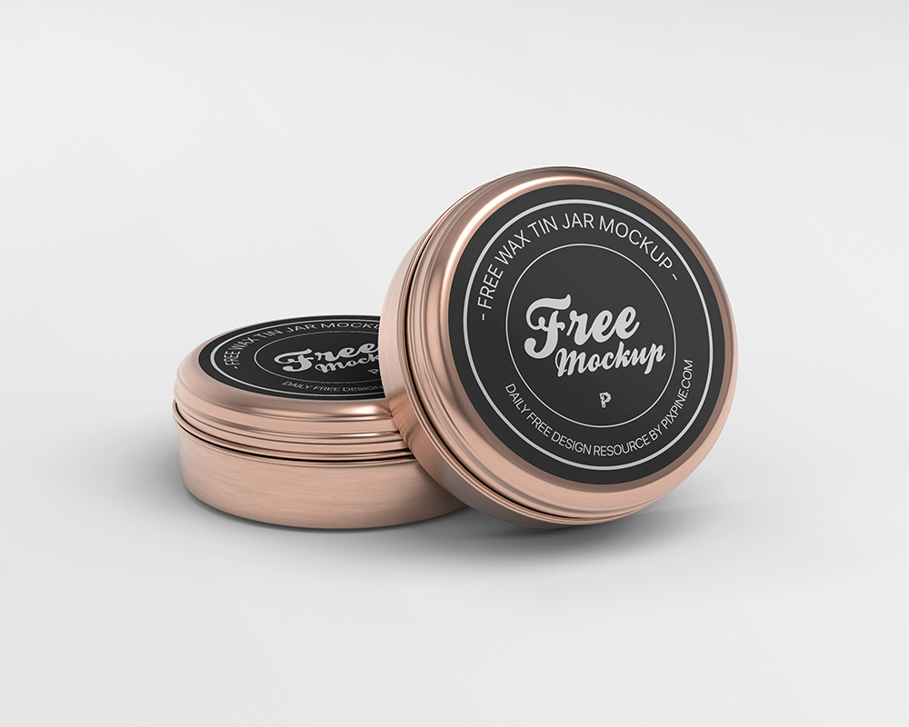 Free Wax Tin Jar Mockup