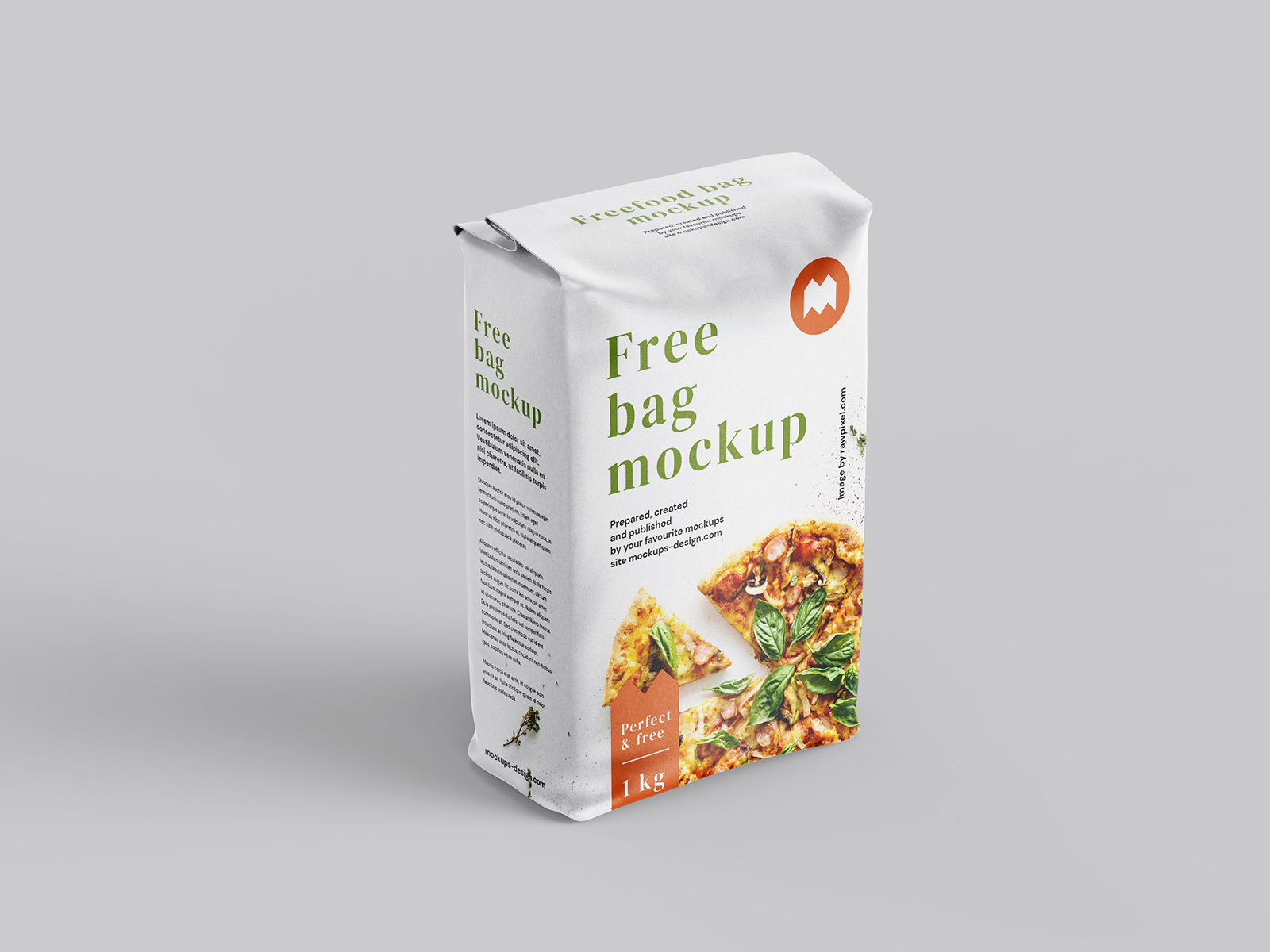 Free Standing Food Bag Mockup PSD
