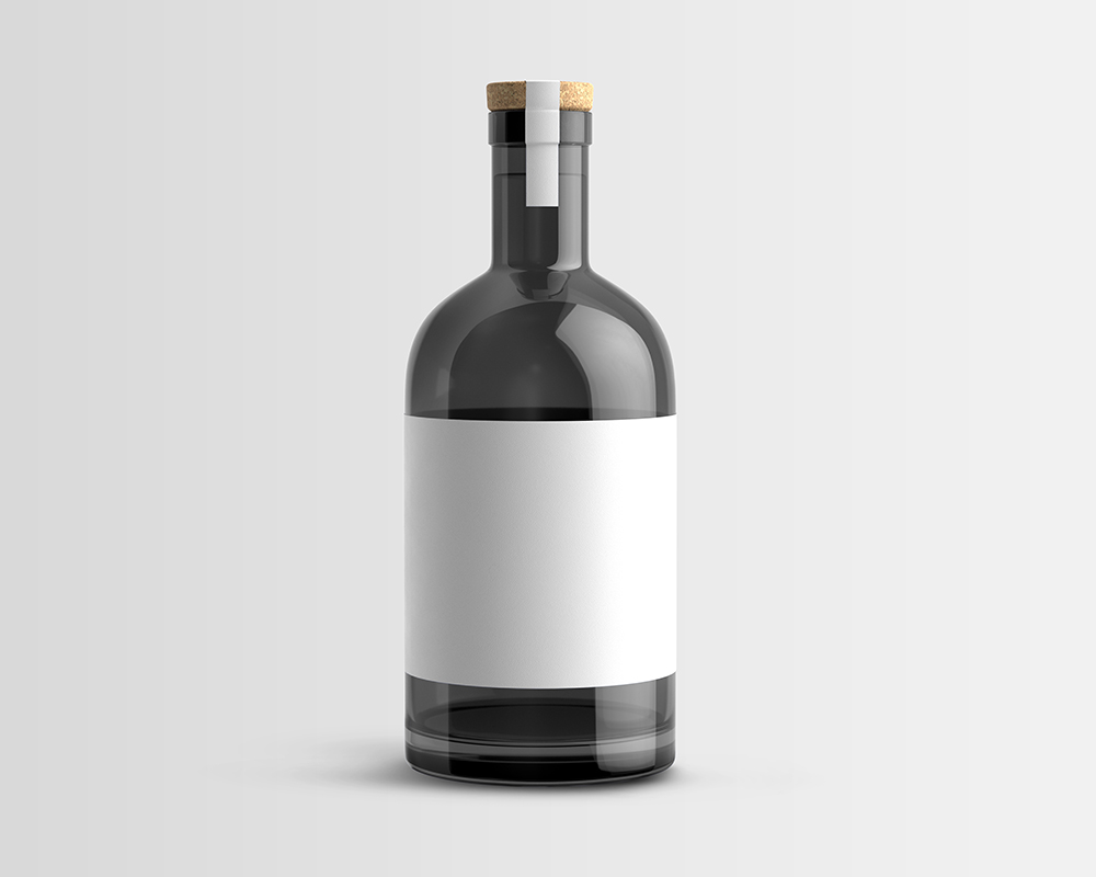 Free Gin Bottle Mockup