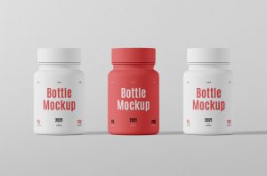 Plastic Pill Bottle Mockup