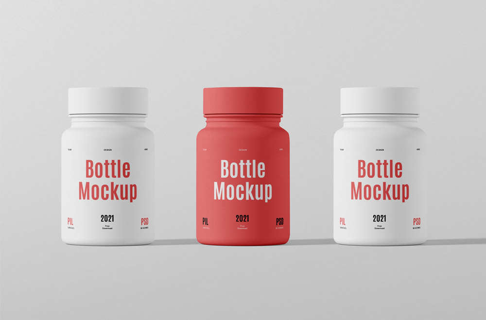 Plastic Pill Bottle Mockup