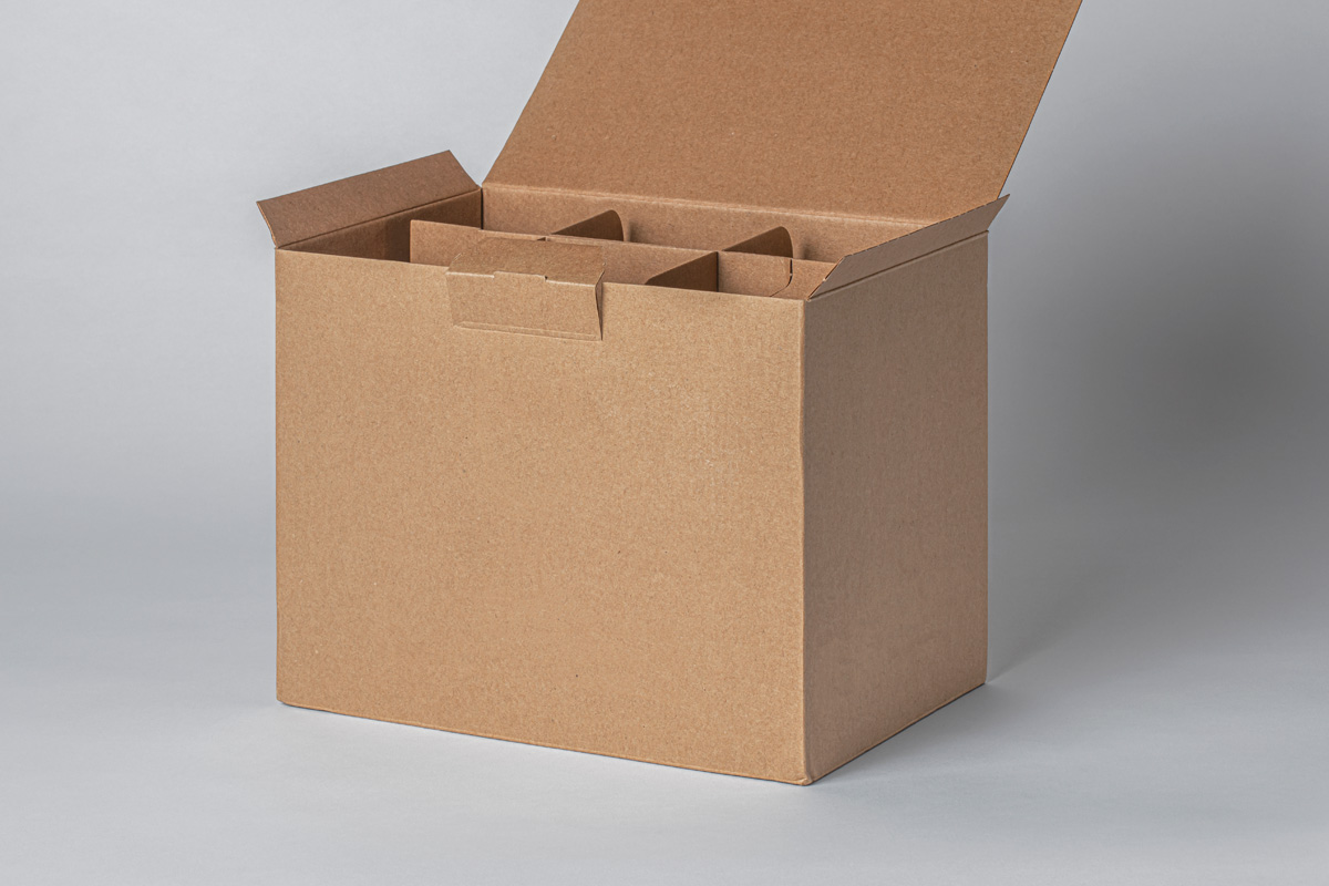 Free Cardboard Carton Box With Dividers Mockup PSD