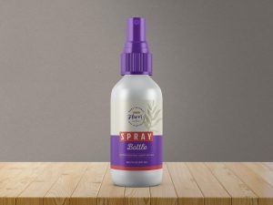 Free Cosmetic Plastic Spray Bottle Mockup PSD