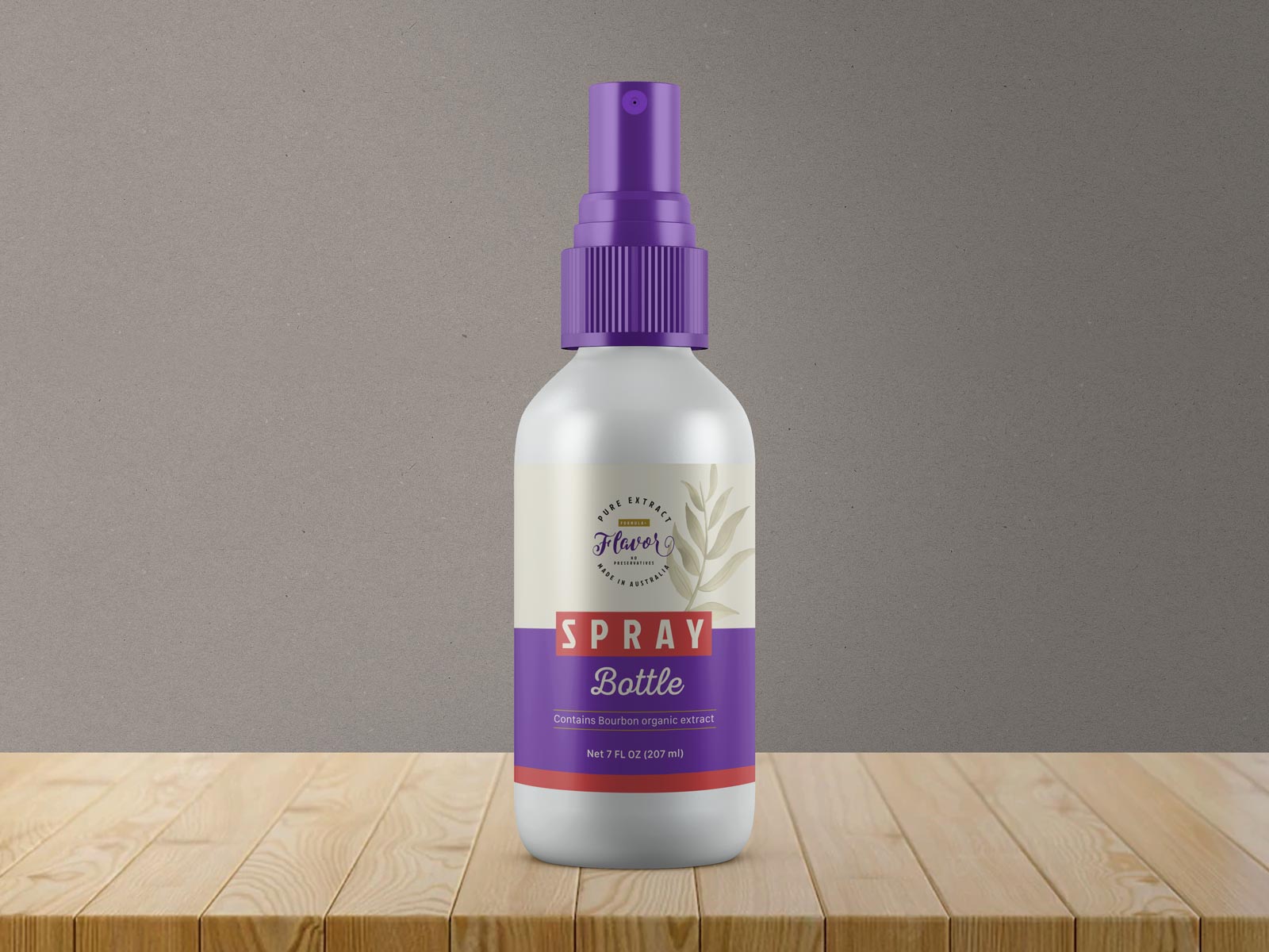 Free Cosmetic Plastic Spray Bottle Mockup PSD