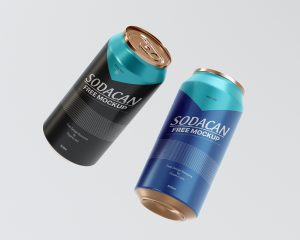 Free Soda Can Mockup