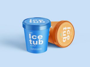 Ice Cream Pack Container Mockup set