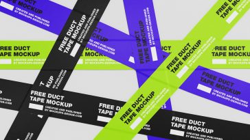 Free Duct Tape Strips Mockup PSD