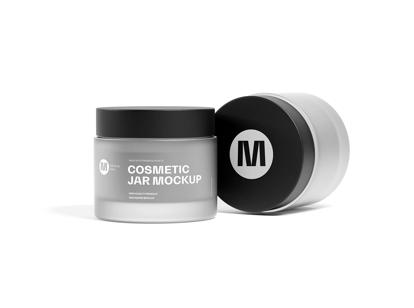 Frosted Cosmetics Jar Mockup