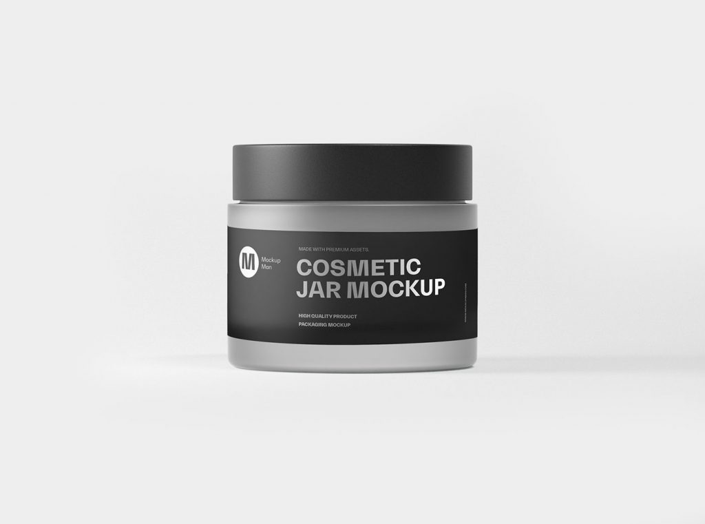 Frosted Cosmetics Jar Mockup