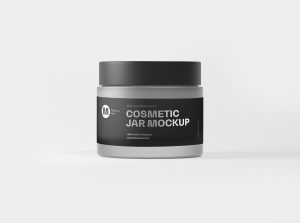 Frosted Cosmetics Jar Mockup