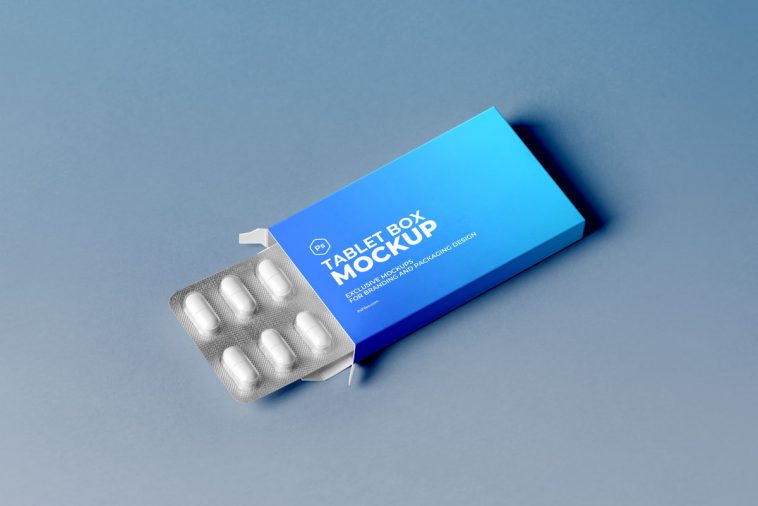 Free Tablet Box Mockup PSD