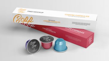 Free Coffee Capsule Packaging Mockup