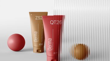 Free Cosmetic Tube PSD Mockup