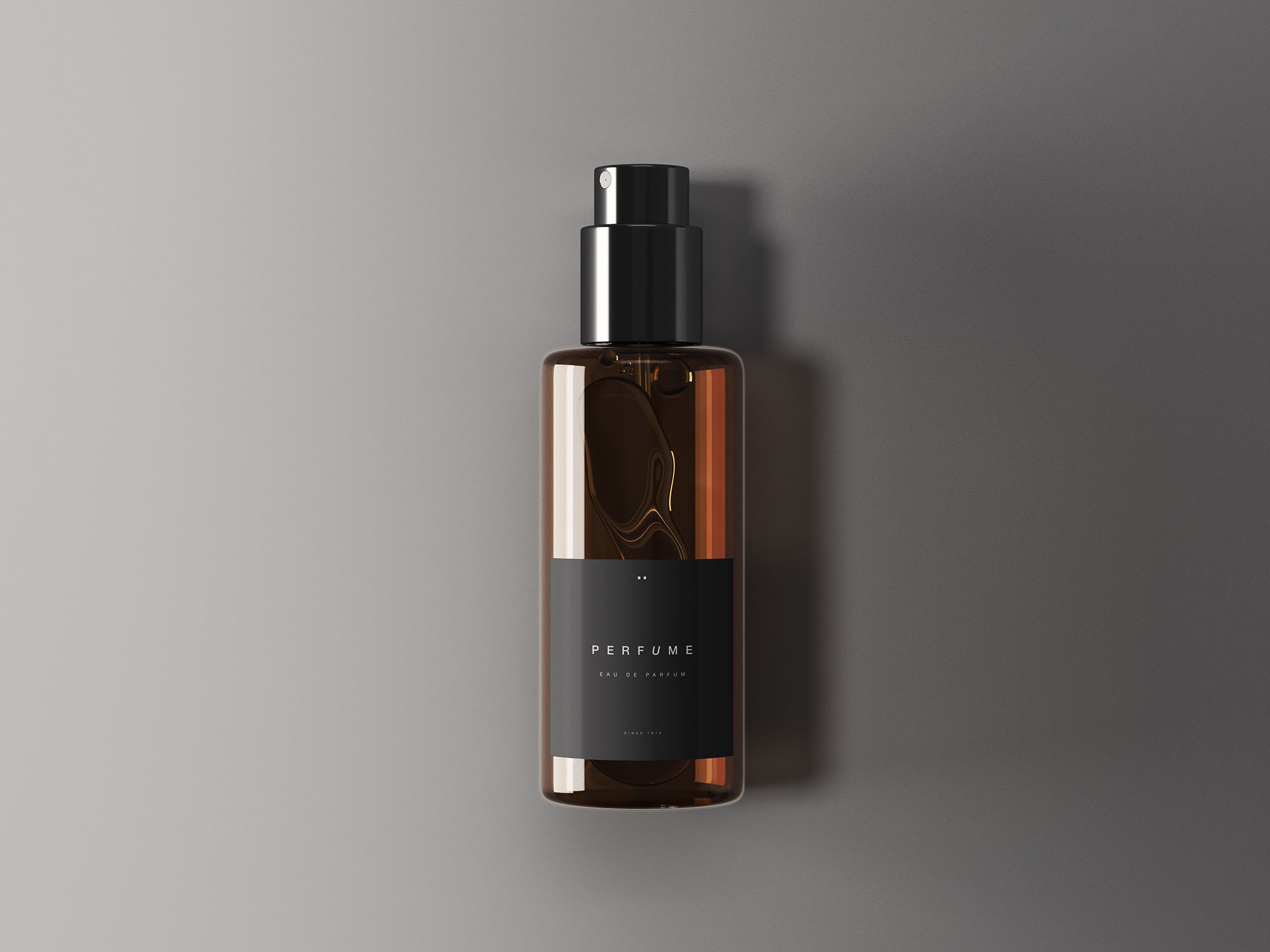 Free Classic Perfume Bottle Mockup PSD