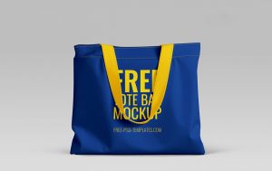 Free Canvas Tote Shopping Bag Mockup PSD Set