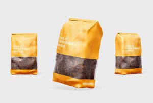 Standing Roasted Whole Coffee Beans Packet Mockup